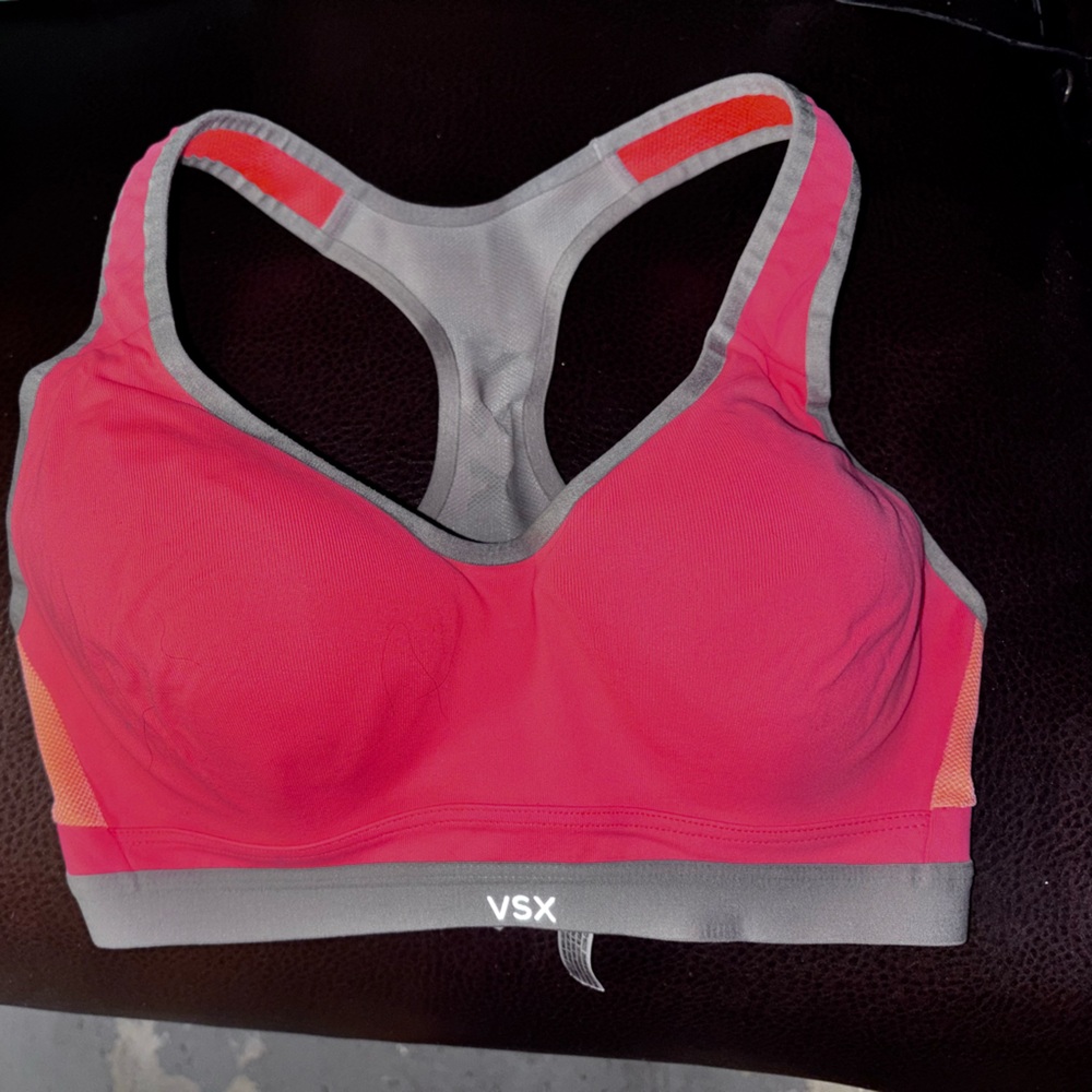 VSX Vibrant Pink and Gray Sports Bra
